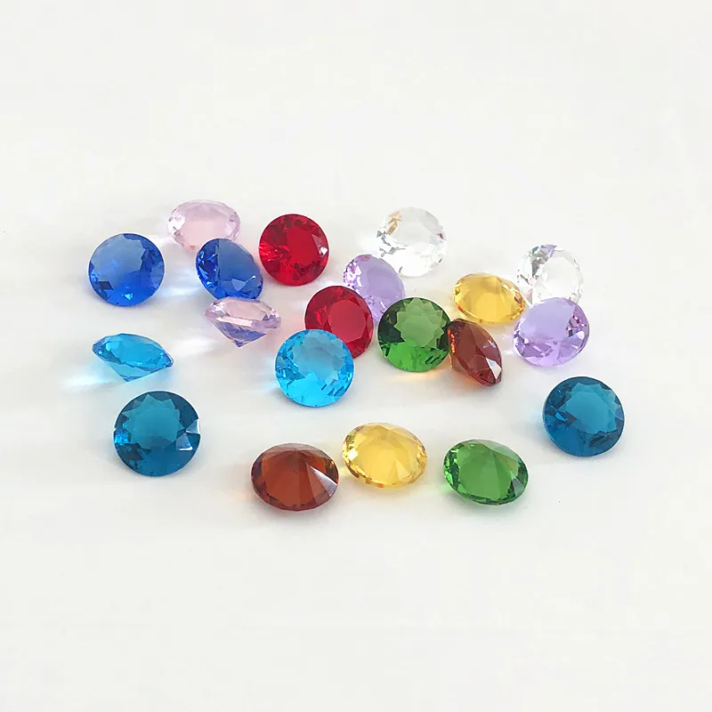 10MM 80pcs Dimeter Crystal Diamond Rainbow Glass Beads Feng Shui Sphere Crystals Decorative Craft Gift Wedding Home Vase Decor