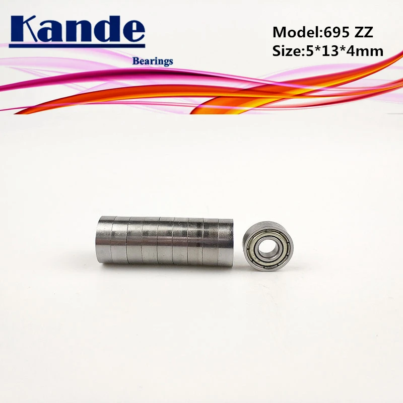 Kande Bearings 695ZZ 10pcs ABEC-1 695-2Z ABEC-3 695ZZ   10pcs ABEC-5 695 ZZ Miniature Deep Groove Ball Bearing 5x13x4mm 695