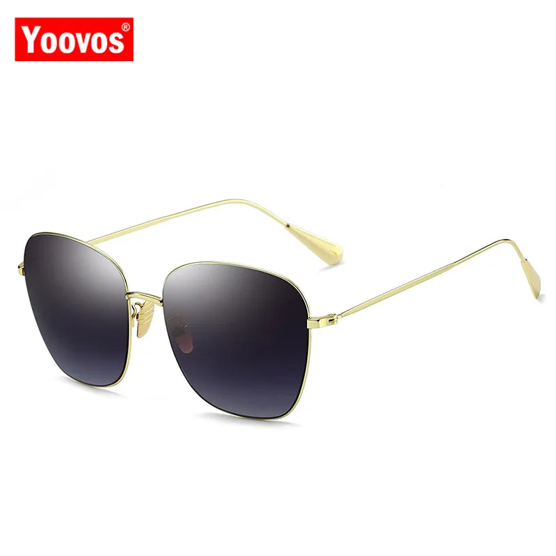 

Yoovos 2023 Square Sunglasses Women/Men Metal Brand Designer Glasses Lady Mirror Sun Glasses Retro Oculos De Sol Gafas UV400