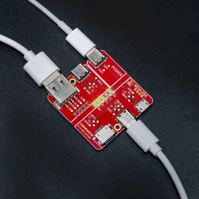 Qianli MEGA IDEA Data Cable On Off Detection Board for Phone Type C Light Lighting  Short Circuit Checking Test Tool