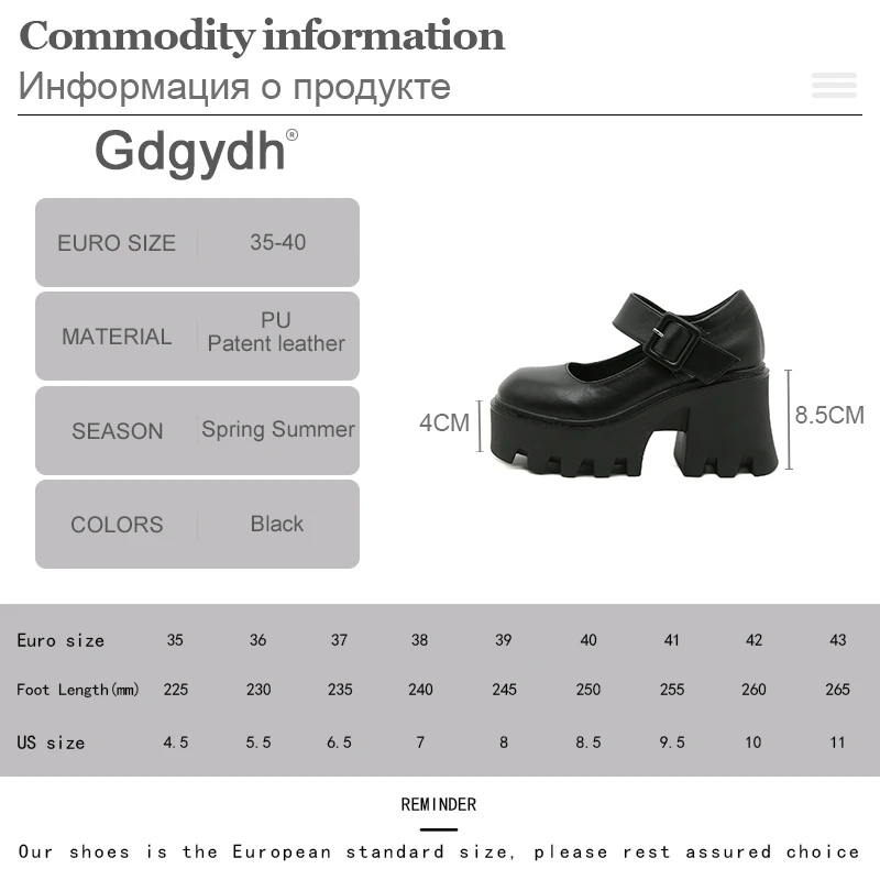 Gdgydh High Quality Rubber Sole Japanese Style Platform Lolita Shoes Women Patent Leather Vintage Soft Sister Girls Shoes School