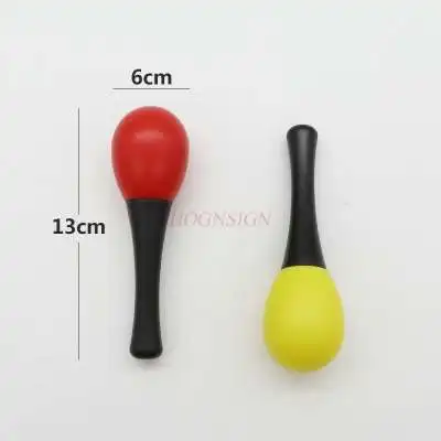 Baby small sand hammer red ball rattle newborn baby hand grip listening vision training red toy small rattle