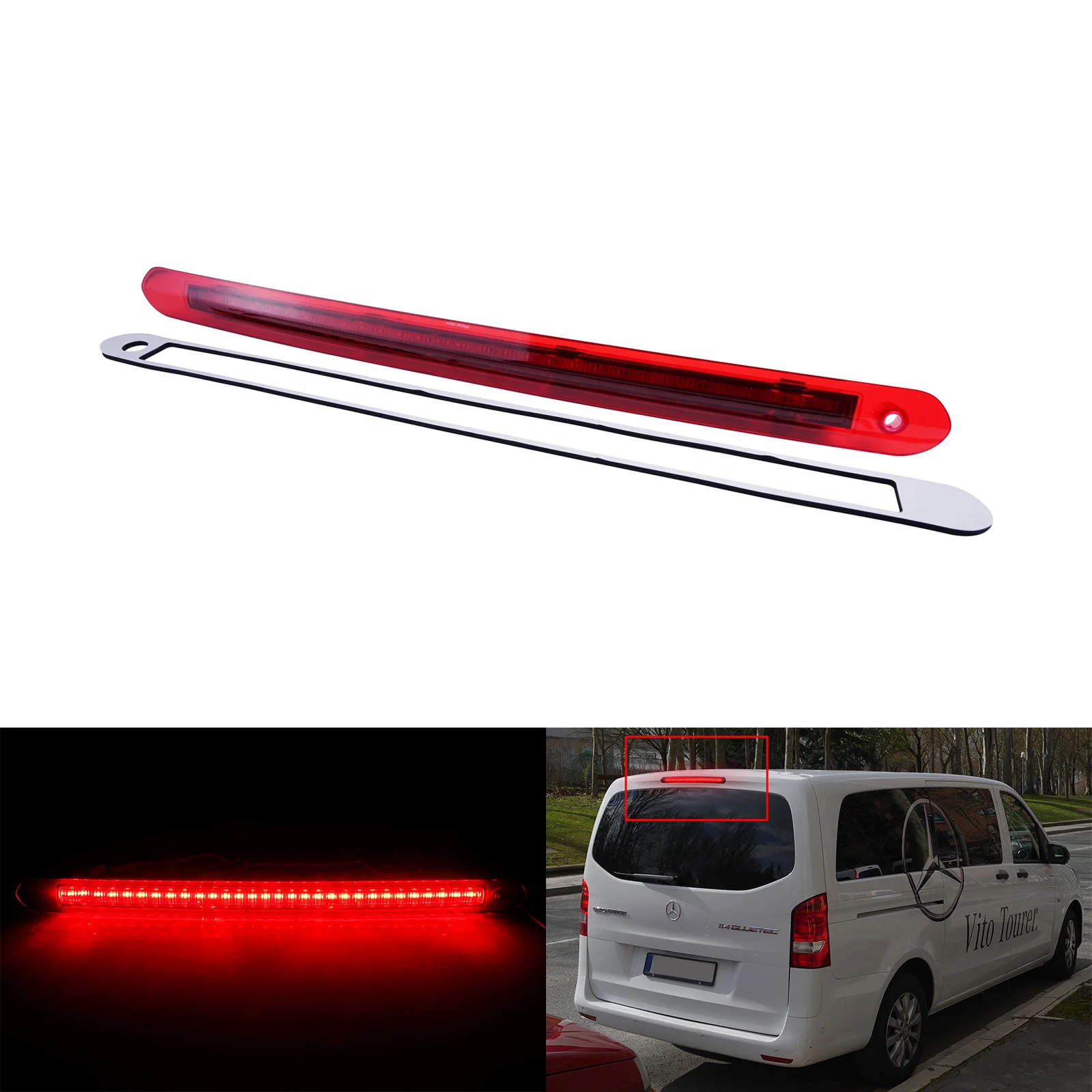 Red LED High Level Third Brake Stop Light Lamp For Mercedes Benz Vito W447 2014+