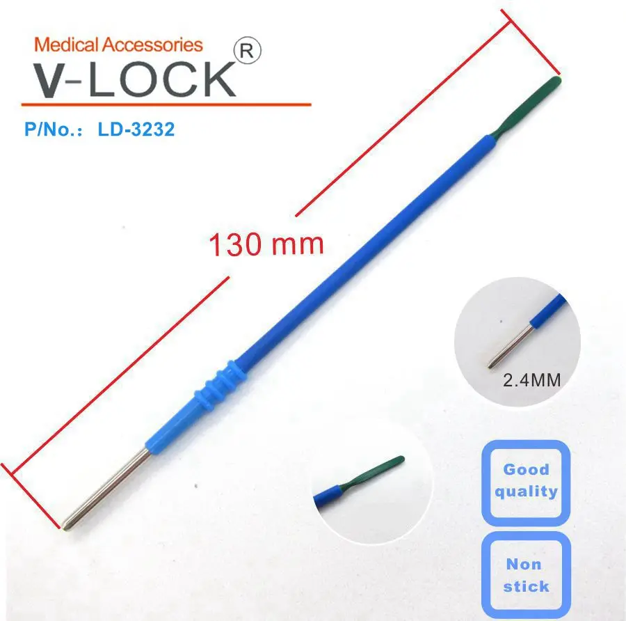 2019V-LOCK best electrosurgical electrode 2.36mm*130mm blade electrode no stick