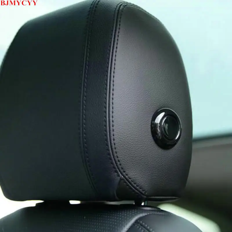 

BJMYCYY 4pcs Front Seat Head Rest Headrest Pillow Adjust Button Ring Cover Trim For Land Rover Discovery Sport 2015 2016- 2019