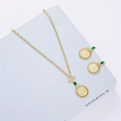 Hot Selling Women'S Gemstone Jewelry Set Wedding Necklace Earrings Jewelry Accessories