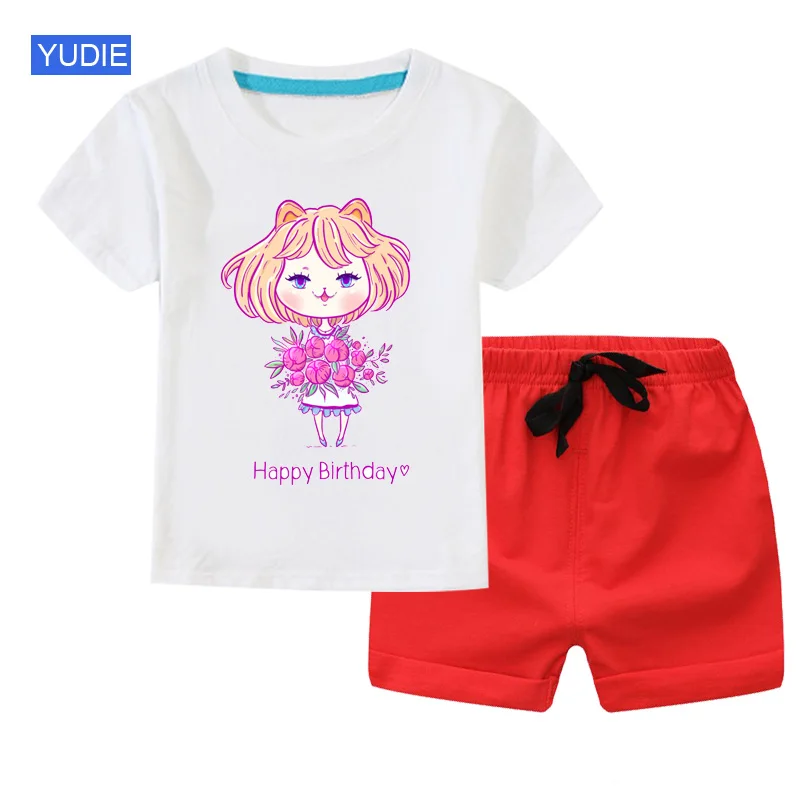 

Girl Boy Short Sets Leisure Sports T-shirt + Shorts Set 2025 Toddler Kids Girls Boys Short Sleeve T Shirt Sets Boy Clothes Set