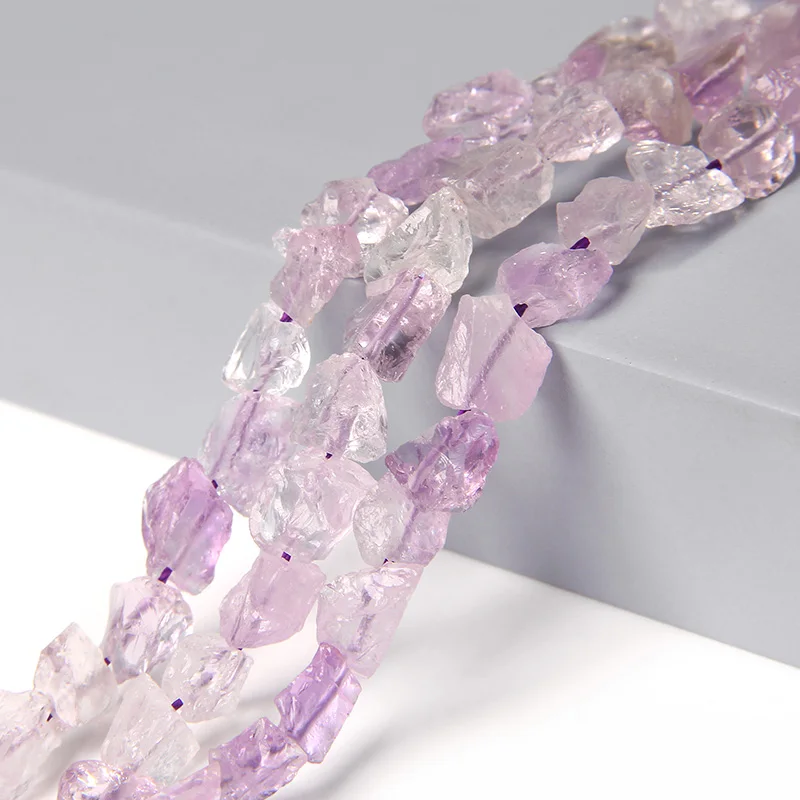 

Натуральные прозрачные зеркальные бусины Nugget шероховатые реальные аметисты кварцевые бусины минералы гравий бриллианты