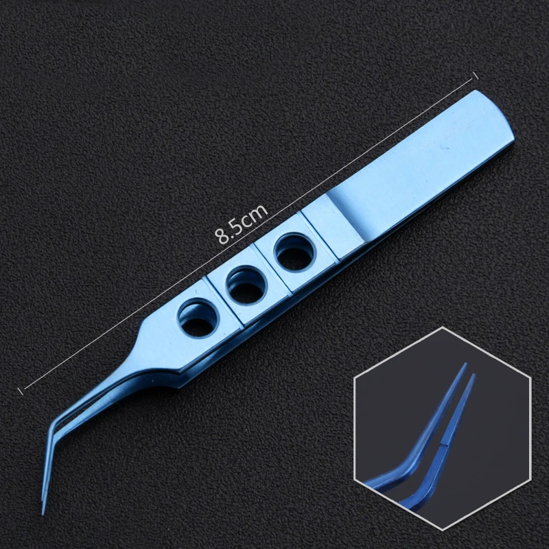 BEST New Mcpherson Tying Forcep 85mm with tying platform Toothless tweezers ophthalmic surgical instrument