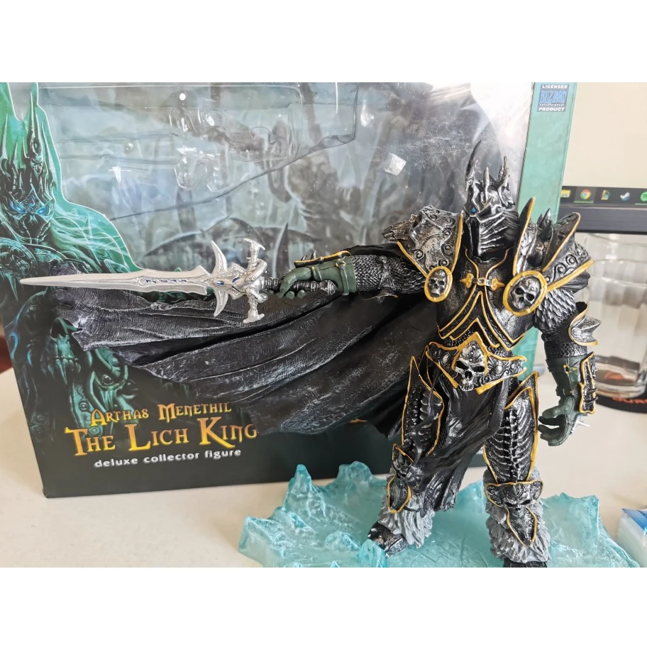 wow Lich King Arthas Action Figure Toy Doll Collectible Model Birthday Gift