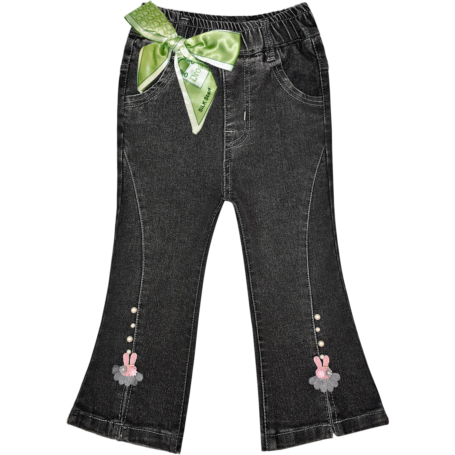 2-6Years Kids Baby Little Girls Bootcut Jeans Denim Pants Trousers