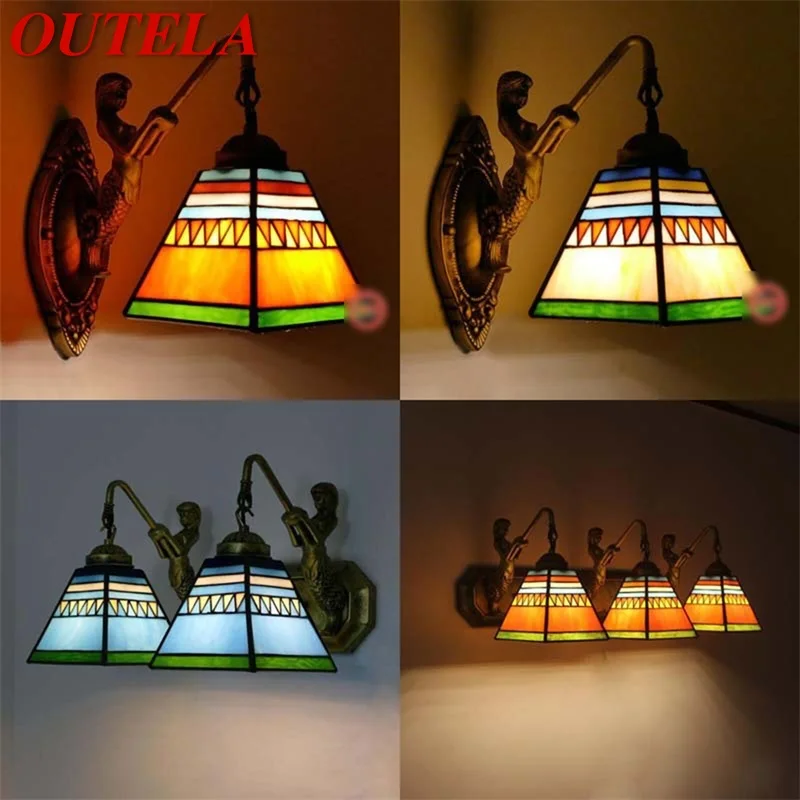 

OUTELA Retro Wall Lights Sconces Modern LED Lamp Indoor Fixture For Home Bedroom Living Room