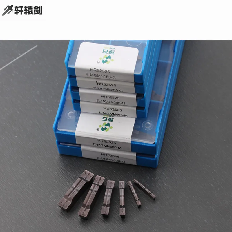 10PCS E MGMN200 M G T HR82513 HR52525 CNC 선반 용 선삭 공구 스테인레스 스틸 공구 그루브 카바이드 인서트