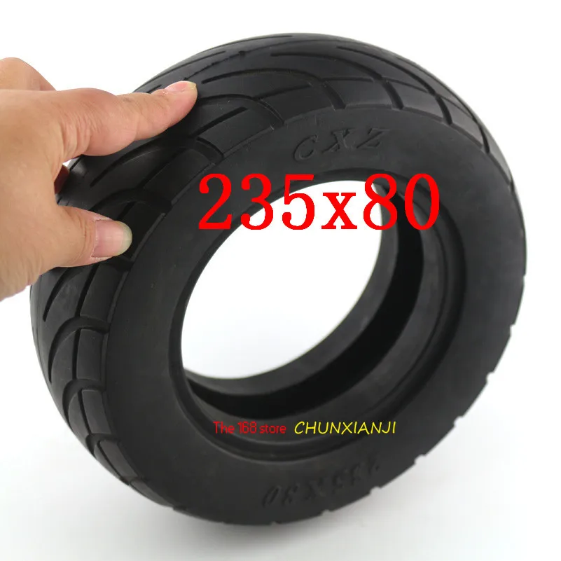 Scooter Skateboard Tyre 235*80 Solid Tires Shock Absorber tubelessTyre Damping Rubber Tyres Wheels 235x80