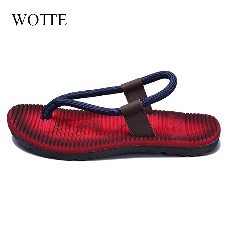 Sandalias de verano para hombre, zapatillas de playa de alta calidad, chanclas de moda, zapatos planos sólidos para exteriores, zapatillas