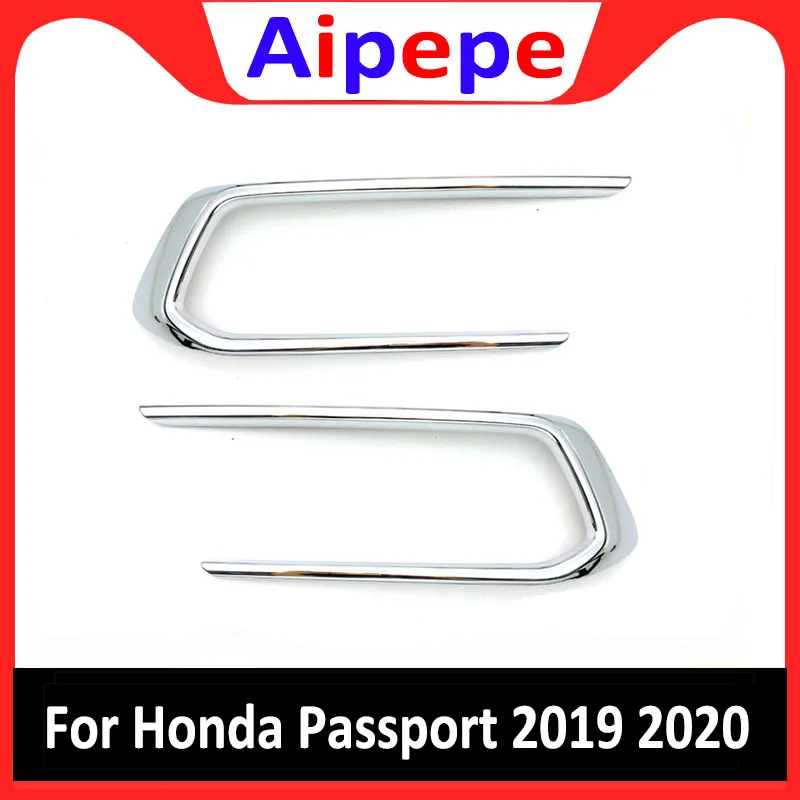 Exterior Parts Chrome ABS Front Fog Light Lamp Cover Trim Stickers Light Decoration For Honda Passport 2019 2020 Car Accessories