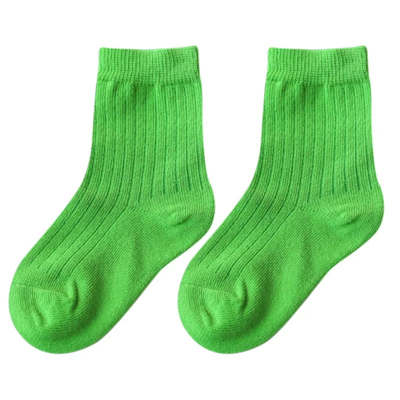 2 Pairs/ lot Children Socks Spring&Autumn Candy Color Cotton Girls Socks Boys Socks 1-12 Year Kids Socks