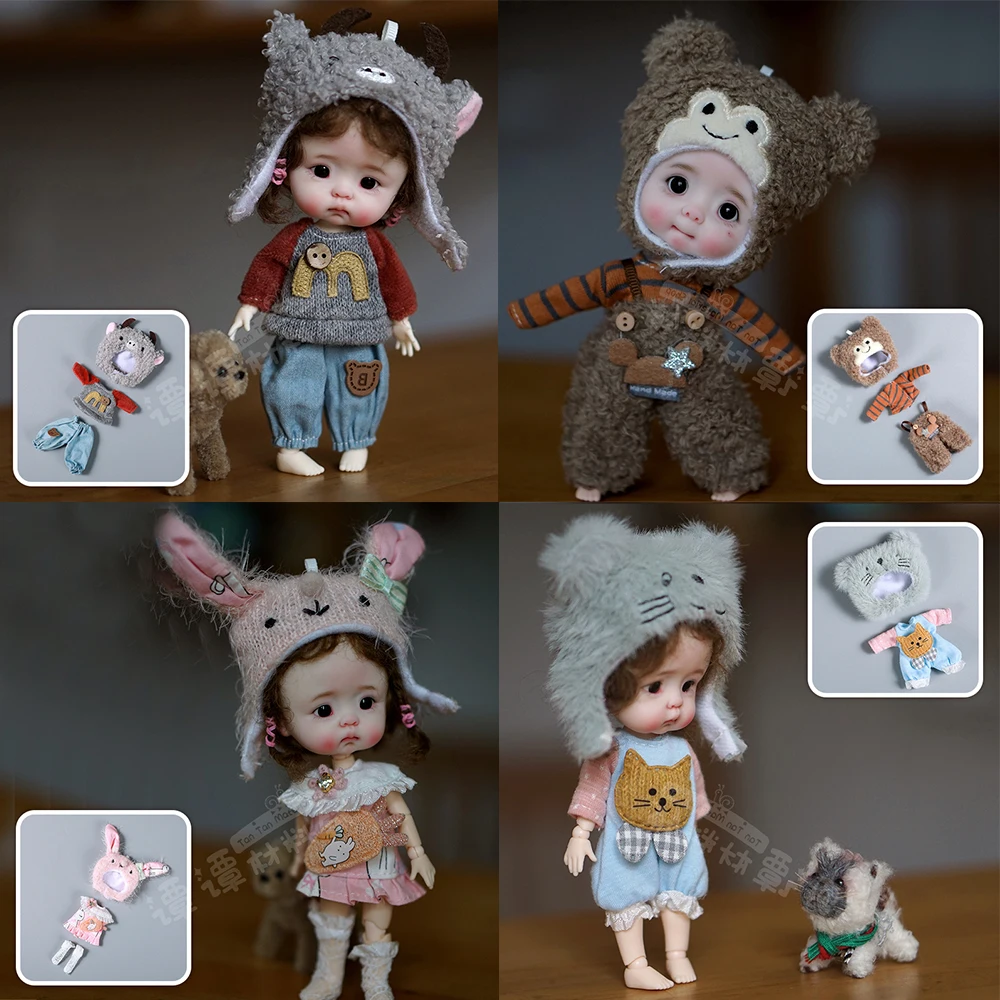 Kawaii Cute Ob11 Doll Clothes Animal Monster Doll Lolita suit Clothes Accessories Suit For obitsu11 Doll, Gsc Body, Molly P9