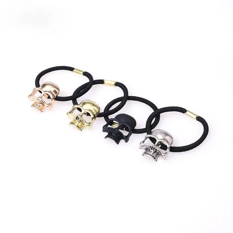 Punk Hair Accessories Metal Crow Skull Hair Rope Hair Rope for Women Simple Hair Accessories