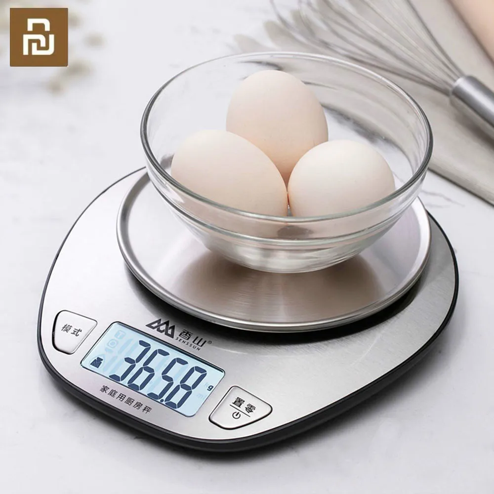 HOT Xiaomi Xiangshan  LCD Electronic Kitchen Scale Portable Stainless Steel Scale High Precision Sensing Food Balance Libr