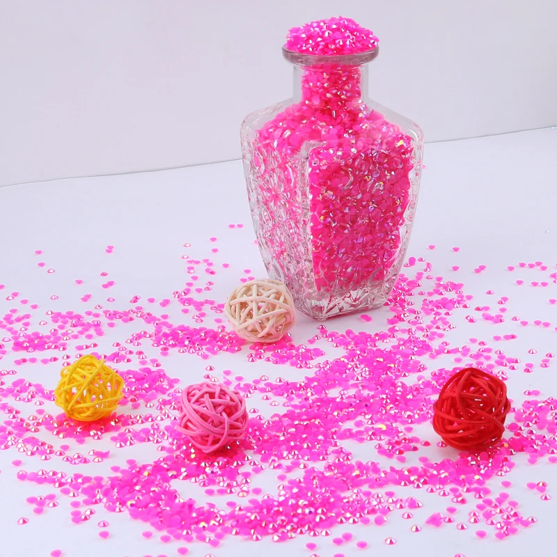 QIAO Großhandel 2-5mm Harz-Strasssteine Glitzer Nagel-Edelsteine Flache Strasssteine Zum Aufkleben Kristalle Für Accessoires Dekoration – Detail 8
