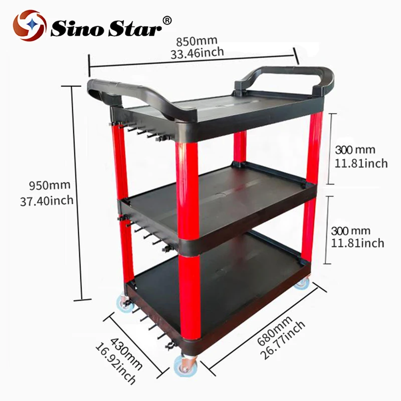 Myjnia samochodowa Auto przyrząd kosmetyczny samochód specjalny wielofunkcyjny trójwarstwowy mobilny wózek do przechowywania półka garaż