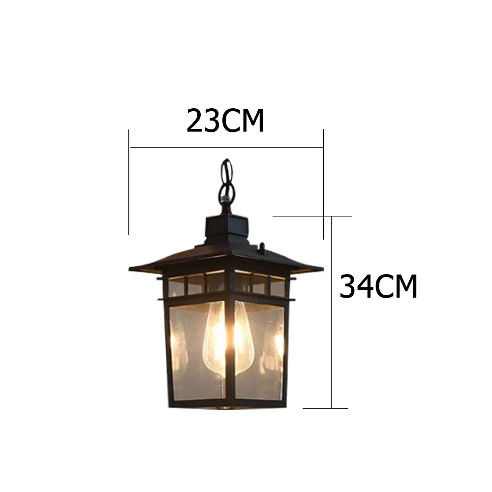 SANDIY Vintage lampy wiszące wodoodporne IP65 wiszące na zewnątrz światła do ogrodu dziedziniec Villa Gateway Retro oświetlenie sufitowe