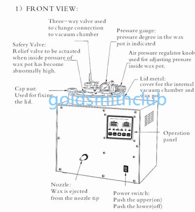 wax injector Automatic Digital Vacuum Wax Injector jewelry machine with 510W 3kg wax capacity A top quality