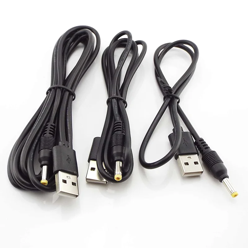 1Pcs USB A Male Plug to DC 2.5 3.5 1.35 4.0 1.7 5.5 2.1 5.5 2.5mm Power Supply Plug Jack Type A Extension Cable Connector Cord A