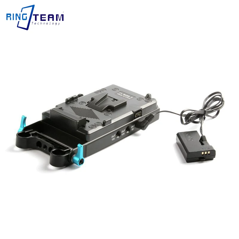 

LP-E10 Dummy Battery DR-E10 DC Coupler+ V Mount Plate for Canon EOS Rebel T3 T5 T6 1100D 1200D 1300D 1500D 3000D 4000D