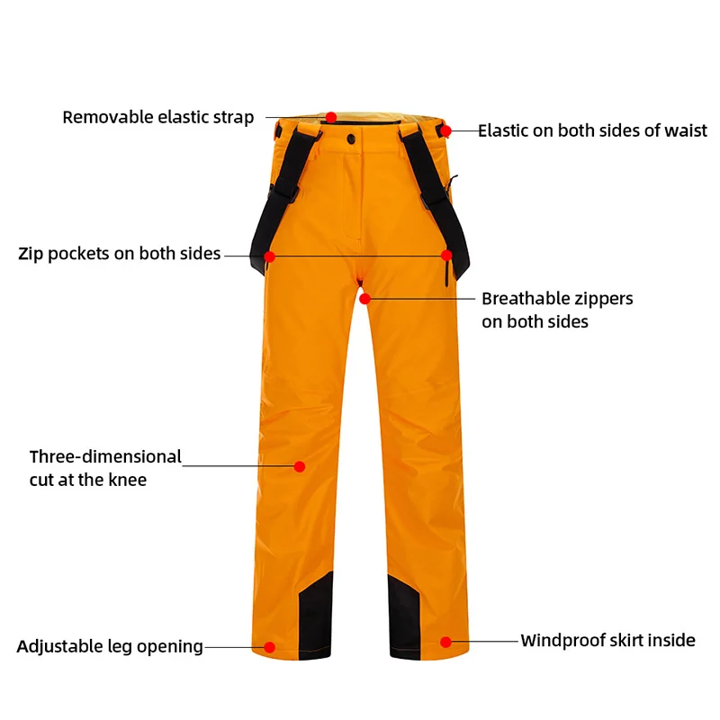 Women Ski Jacket Ski Pants Winter Windproof Waterproof Breathable Warm Female Snowboard Jacket Snowboard Pants New Ski Equipment