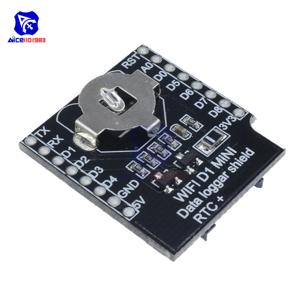 Diymore WeMos D1 Mini WiFi Board Kaartsleuf Datalogger Shield RTC DS1307 Real Time Clock Module voor Arduino Raspberry