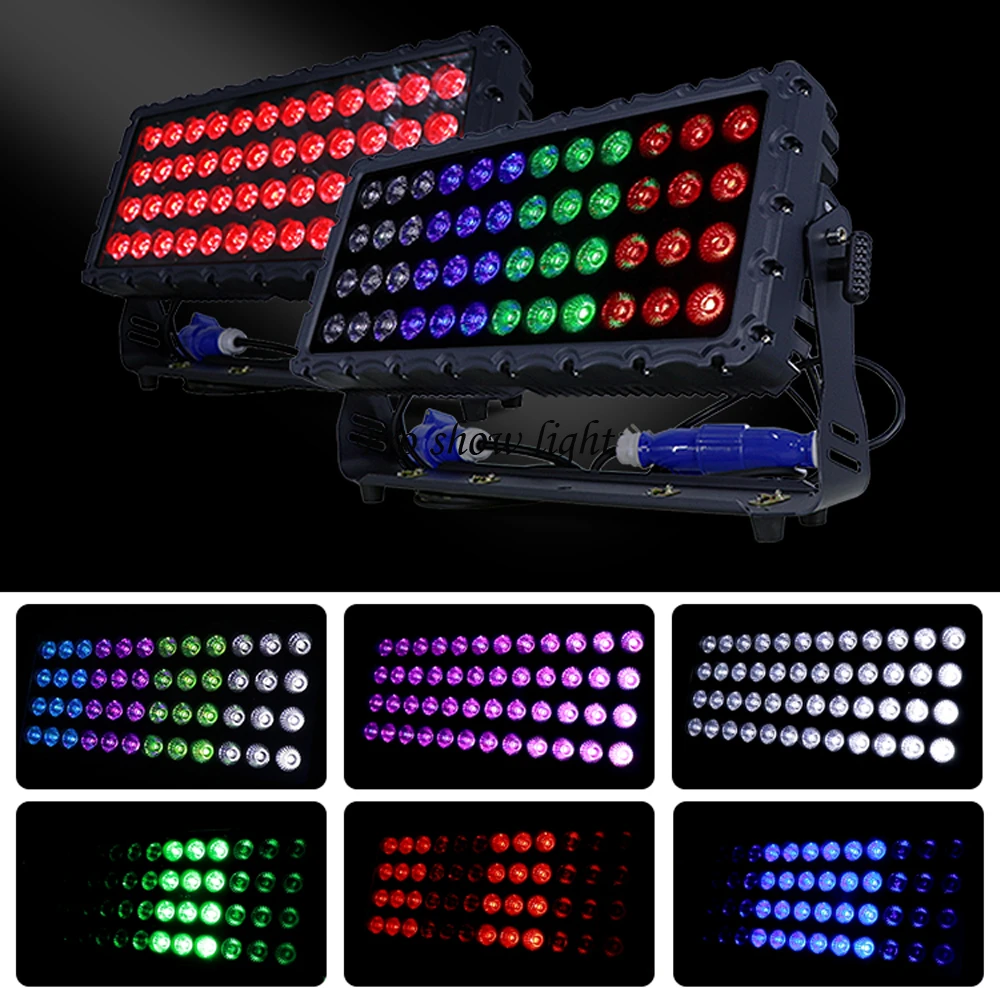 IP65 Waterproof LED Wall Wash Light 48X10W RGBW LED Flood Light DMX Control LED Stage Lighting DJ Effect Light For Outdoor Shows