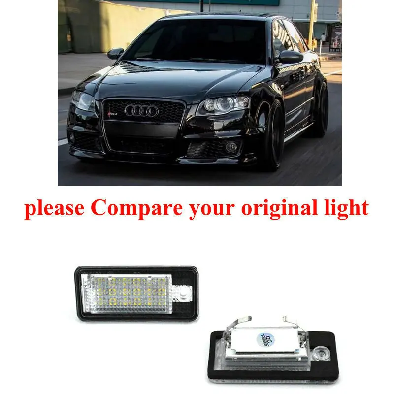 

Car Accessories Special Car License Plate Lamp For audi a4 b7 s4 b76 2005-2008 car products canbus error free