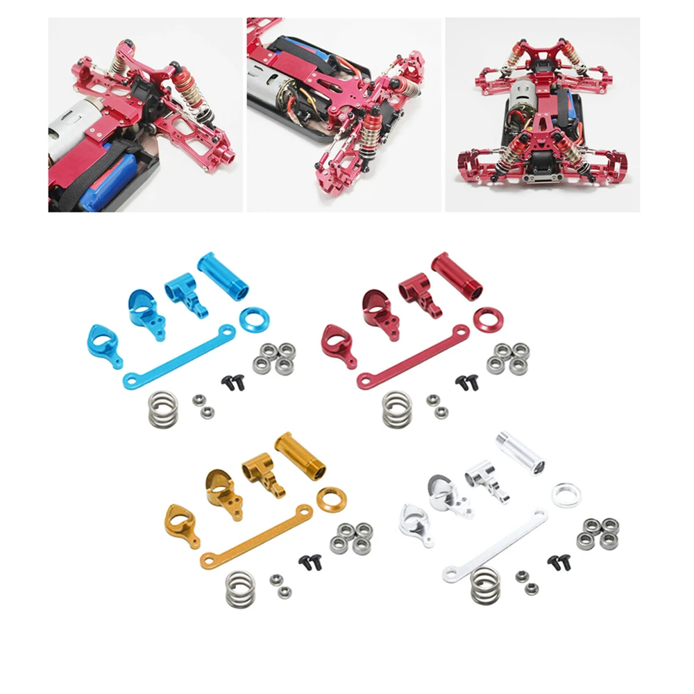 Red/Gold/Silver/Blue Optional 1/14 1/12 RC Car Alloy Steering Knuckle Hub Carrier For WLtoys 144001 124019 124018 Replacement