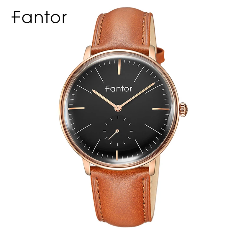 Fantor orologi da polso da uomo al quarzo di lusso di marca da uomo semplici Casual Business classici orologi da polso in pelle di moda per uomo