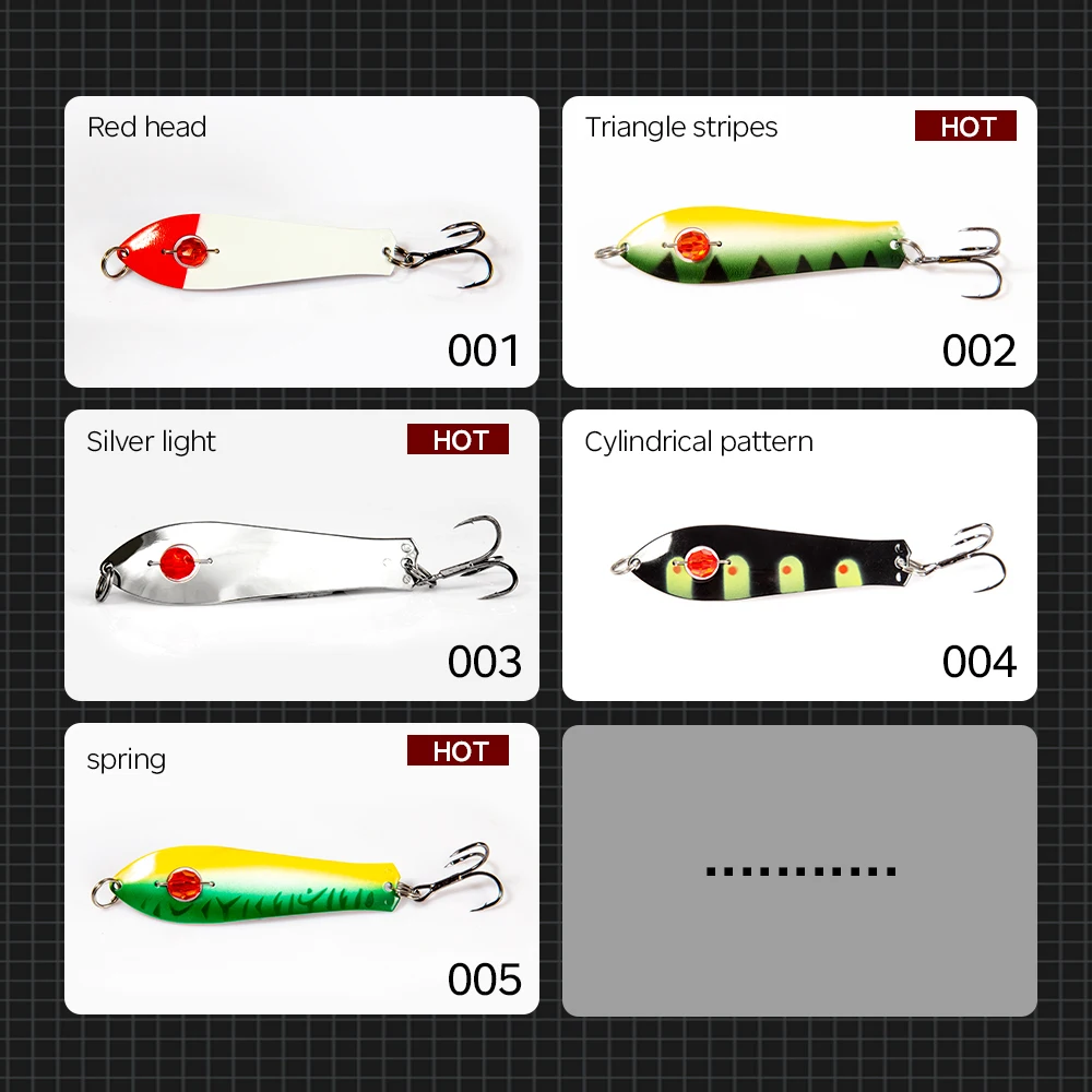 Hunthouse Metal Lure Spinners Spoon Hard Bait Trolling 75mm 11g Brass Sinking Spinner Pike Perch Freshwater LW810 Fishing Lures