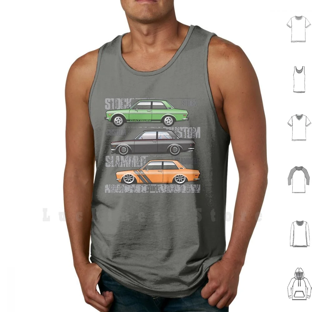 3in1 B Tank Tops Vest Sleeveless 1969 69 1970 70 1971 71 1972 72 Datsun Bluebird 510 Sedan Coupe 2 Door