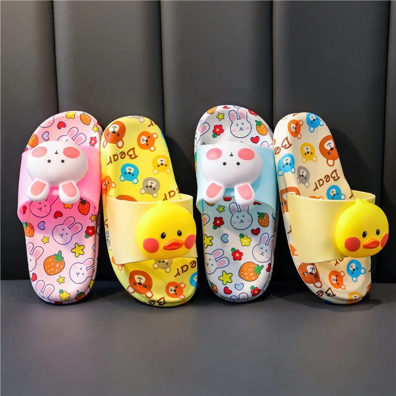 

Summer girls' sandals and slippers fashion outer wear non-slip cute baby girl small daisy children's slippers