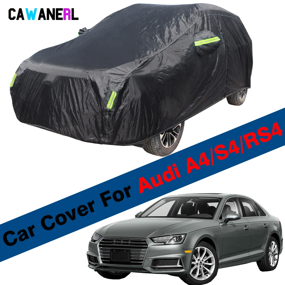 Full Car Cover For Audi A4 RS4 S4 Waterproof Auto Sun Shade Anti-UV Rain Snow Resistant Cover Dustproof Durable