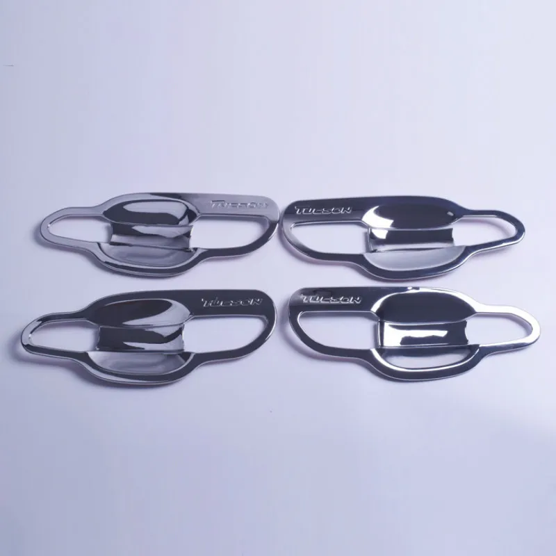 For Hyundai Tucson 2015 2016 2017 2018 2019 2020 New Chrome Car Door Handle Bowl Cover Trim Sticker Car Styling Accessories