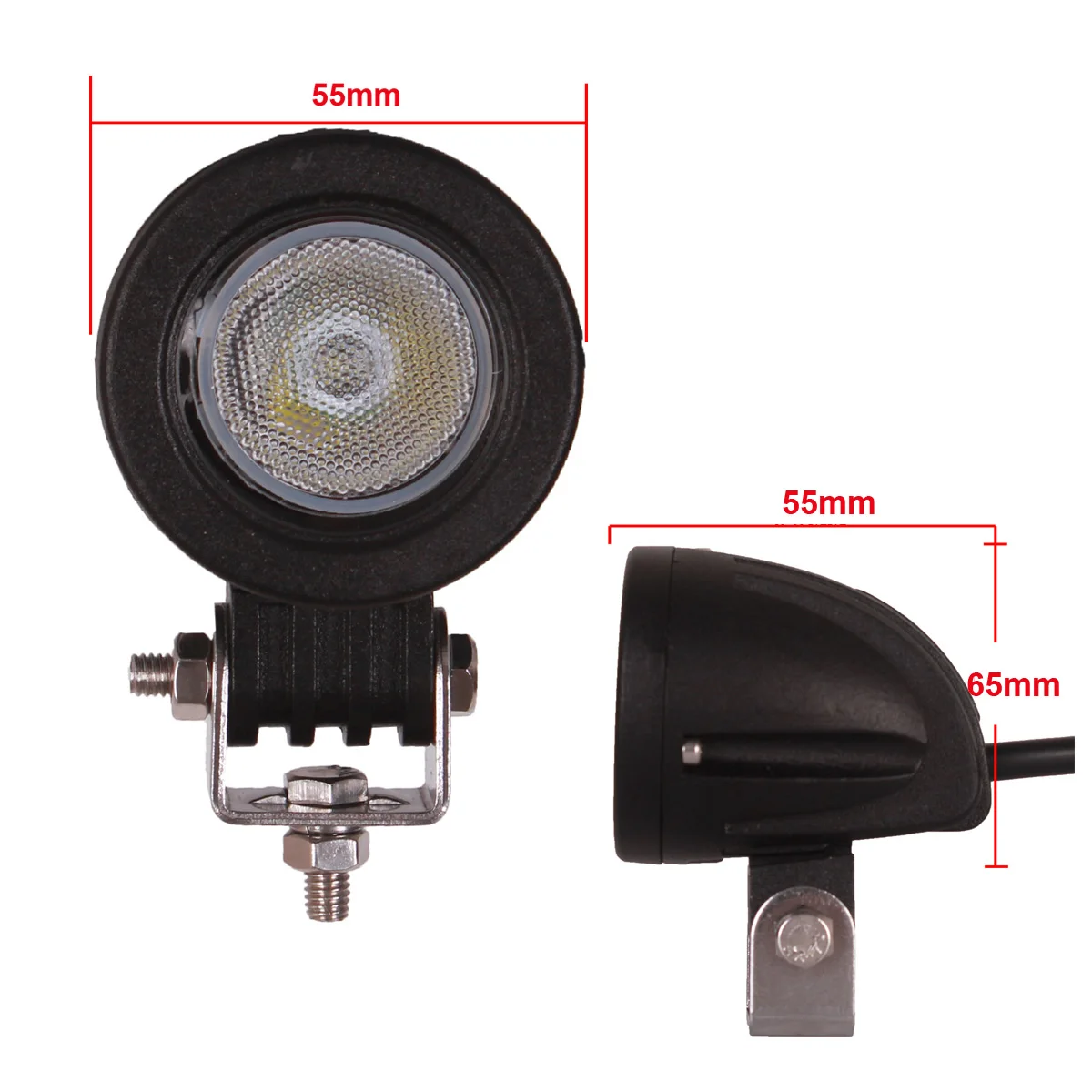 2PCS 10W LED WORK LIGHT MOTORCYLE CAR ATV SUV TRUCK WAGON CAMPER BICYCLE 12V 24V SPOT FLOOD DRIVING HEADLIGHT AUXILIARY FOG LAMP