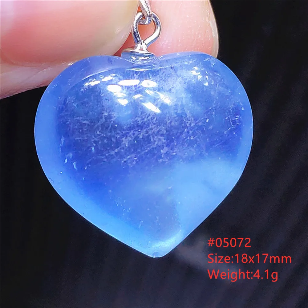 Natural Blue Aquamarine Crystal Pendant Clear Women Man Heart Water Drop Topaz Necklace Brazil AAAAA