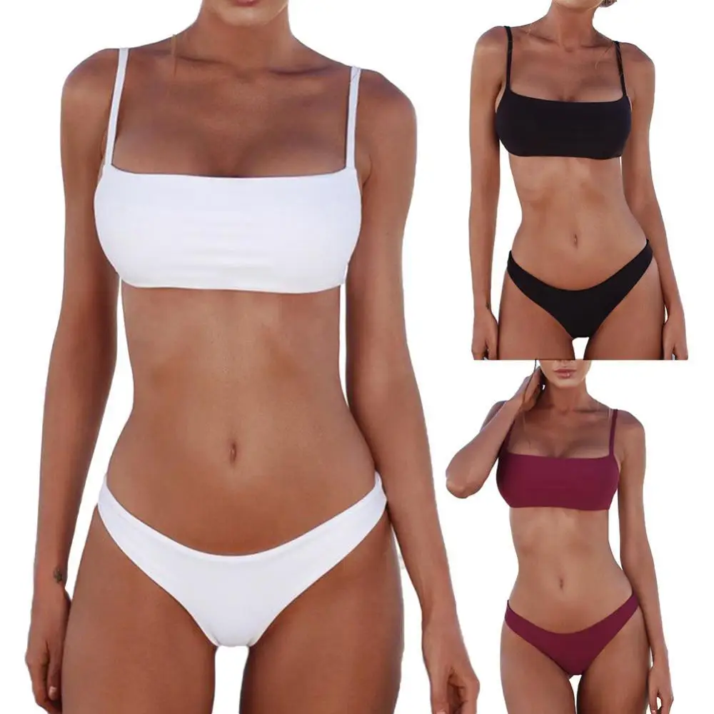 

50% HOT SALE 2021 New Bikini Set Women Vintage Swimwear Beach Suit Biquini bathing suits Sexy Push Up Unpadded Brazilian