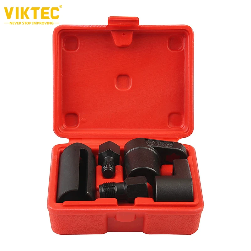 VT01945 5pc Oxygen and Sensor Vacuum Sockets with Spark Plug Thread Chasers Set