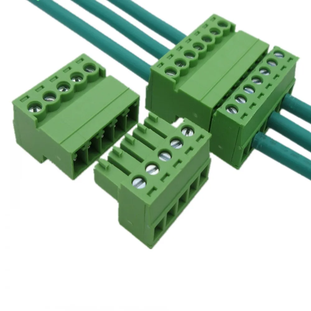 20sets Aerial butt Welding-free type 15EDGRK-3.81mm plug-in type  Pluggable PCB Screw terminal block 2EDGRK for Connector row