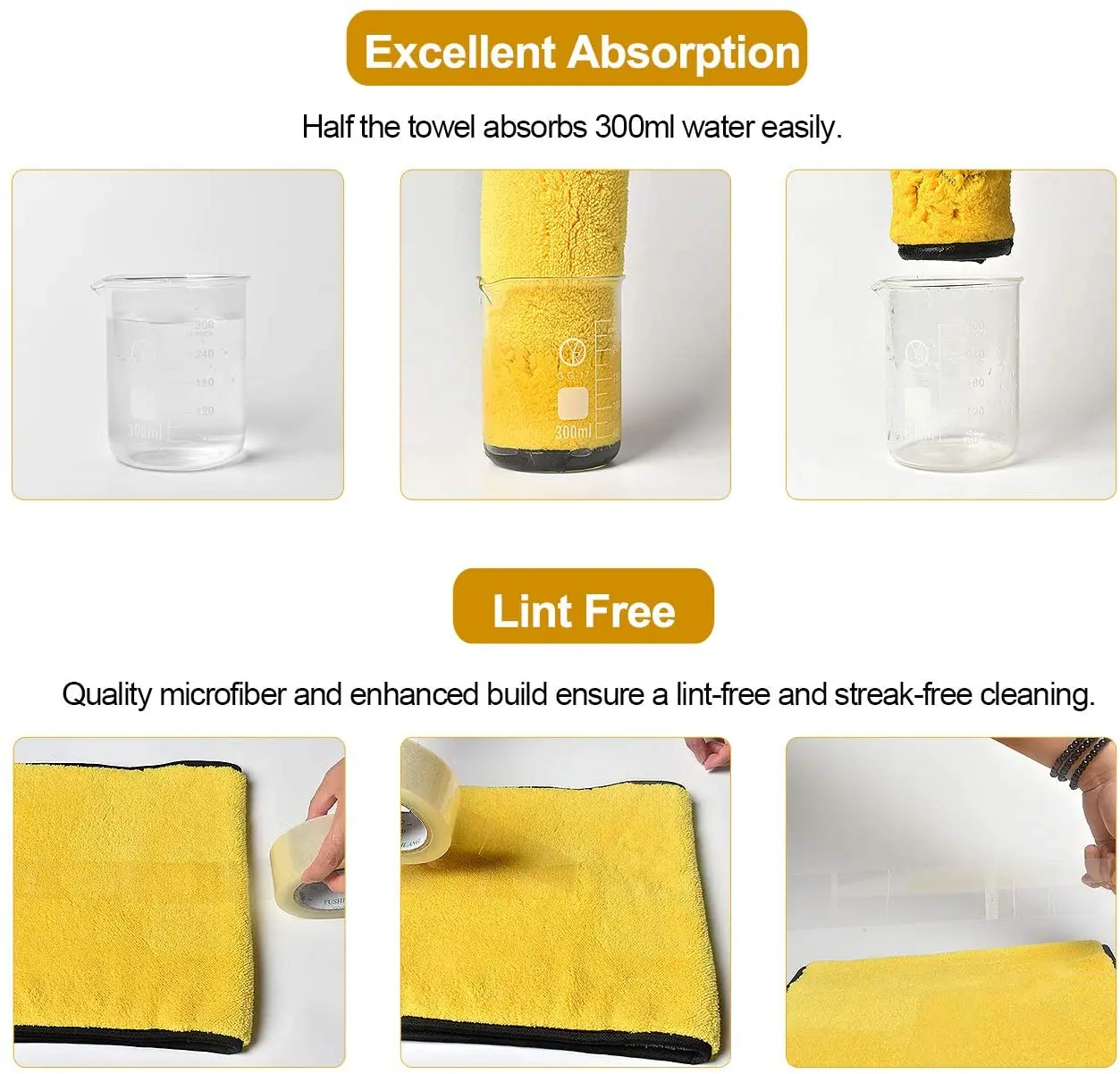 30x60cm Car Wash Microfiber Towel Car Cleaning Drying Absorb Water Cloth Car Care Cloth Detailing Car WashTowel