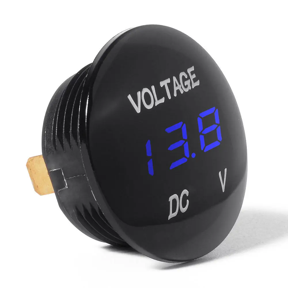 Waterproof Voltmeter Car Motorcycle LED Panel Digital Voltmeter Volt Voltage Meter Display Voltmeter 12V 24V 36V DC 5V-48V