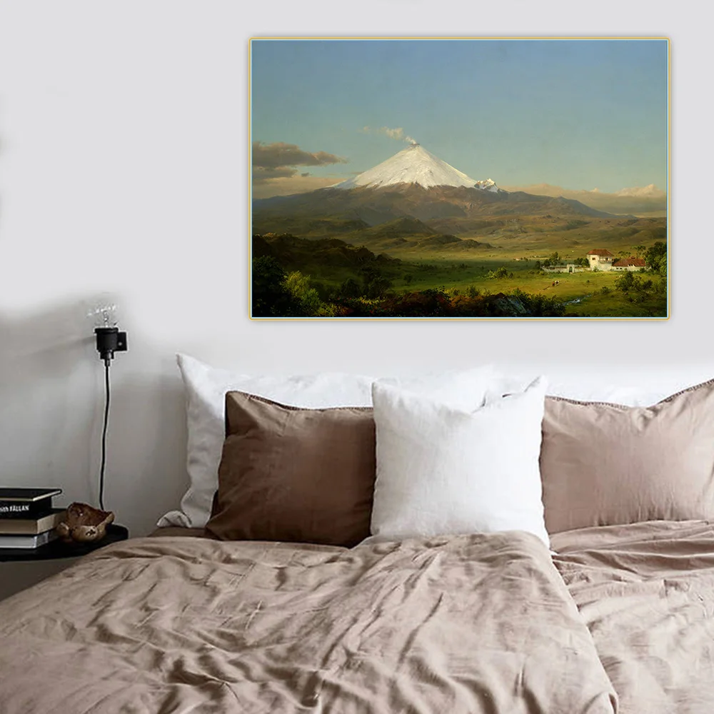 Citon Frederic Edwin Church《Cotopaxi》Canvas Art Oil Painting Artwork Poster Picture Backdrop Wall Decor Home Decoration