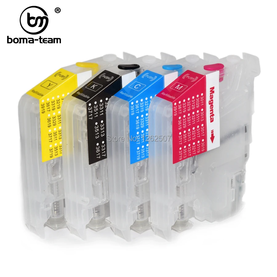 LC3011 LC3013 LC3017 LC3019 LC3029 Refillable Ink Cartridge With Chip For Brother J5830 J5830 J6535 J6535 J5930 J6935 Printers